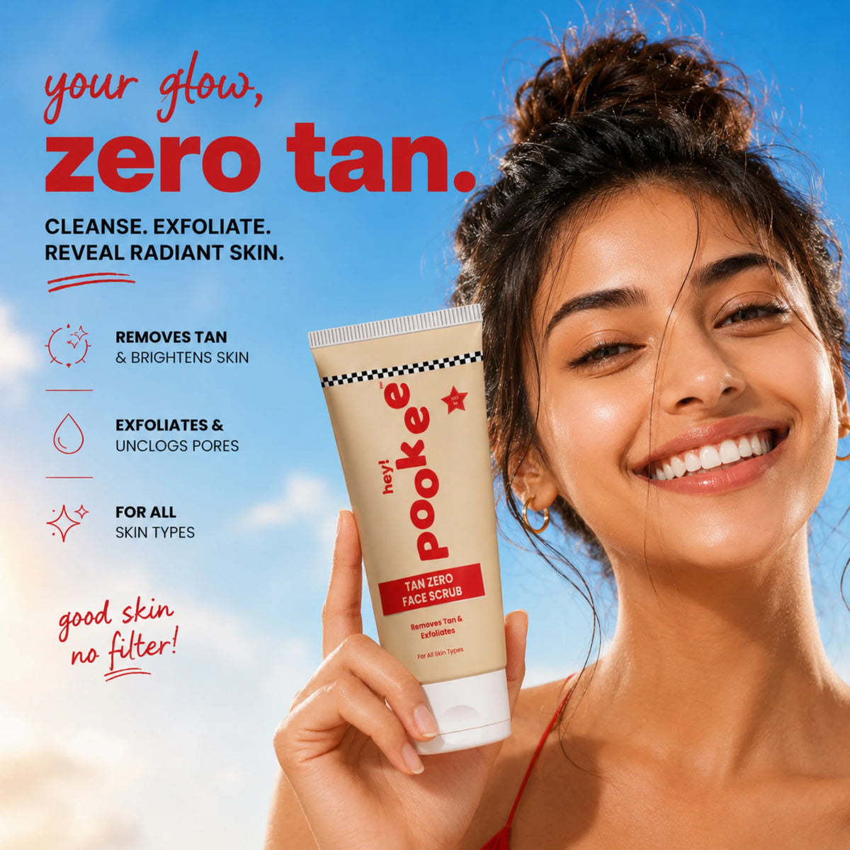 Tan Zero face scrub