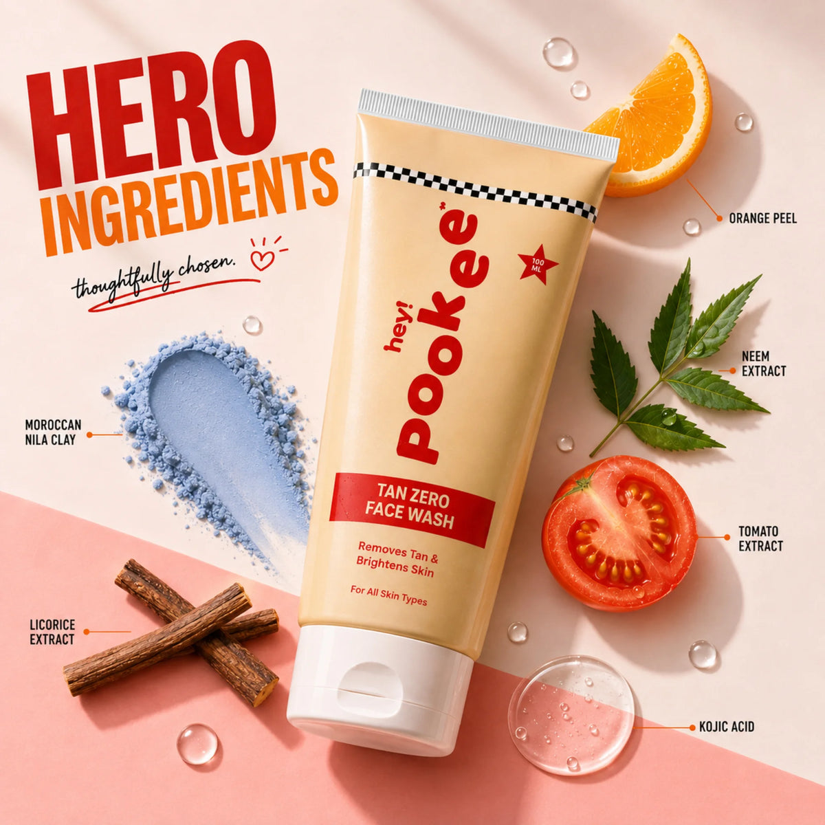 Tan zero face wash