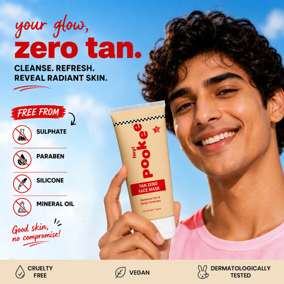 Tan zero face mask