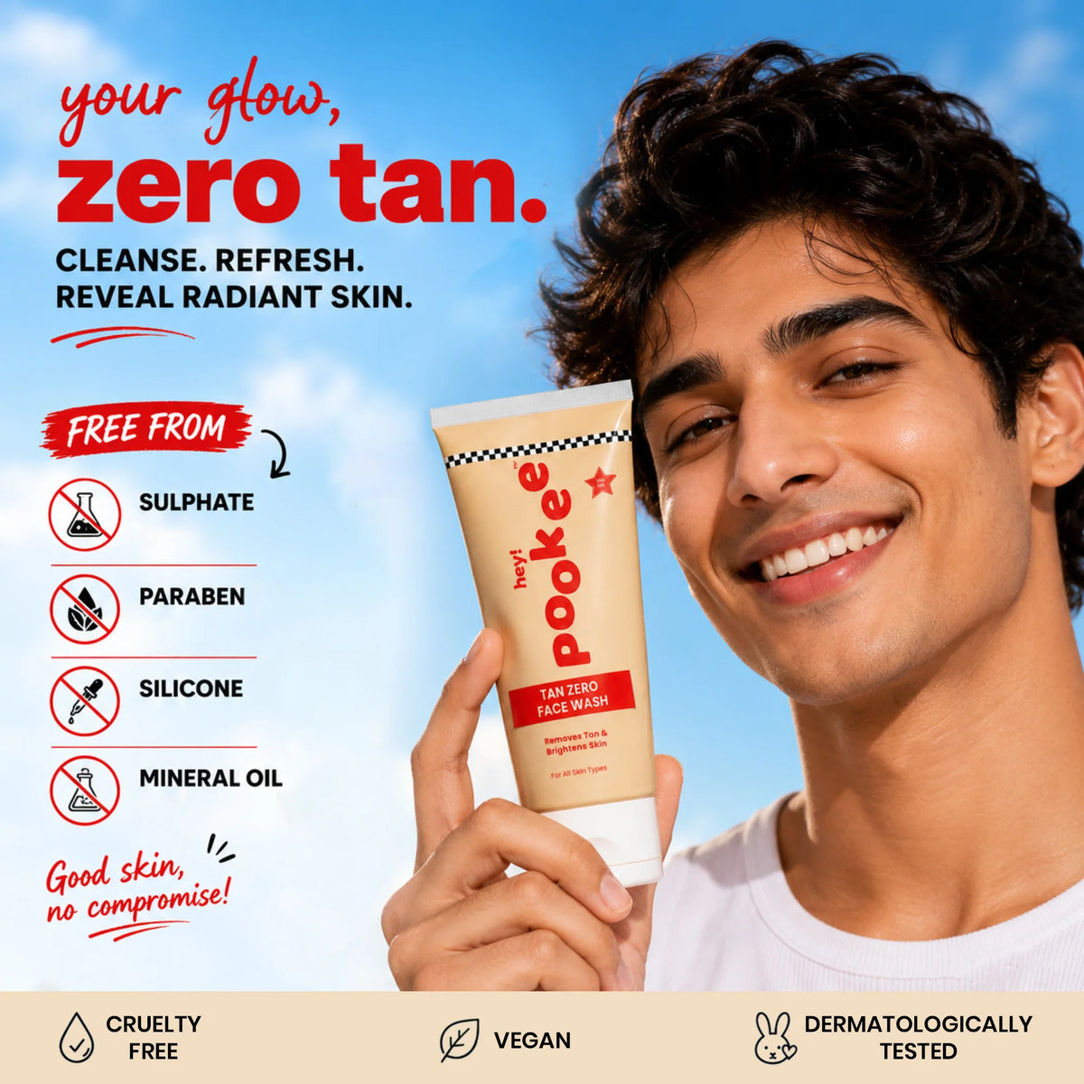 Tan zero face wash