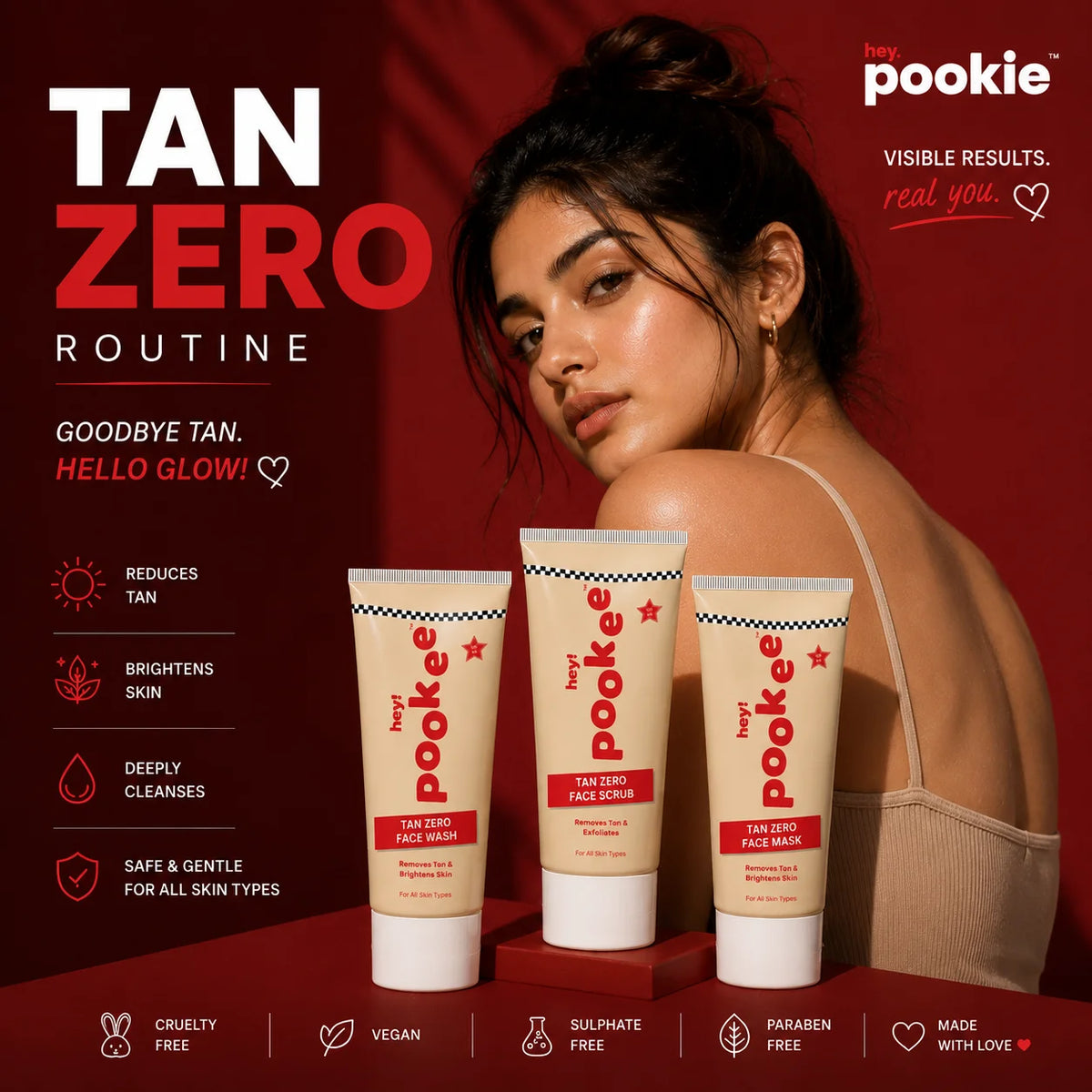Tan Zero face scrub