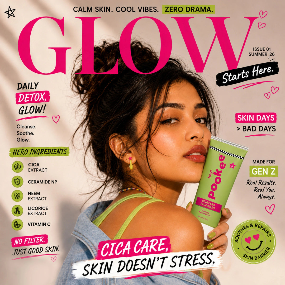Cica cera face wash